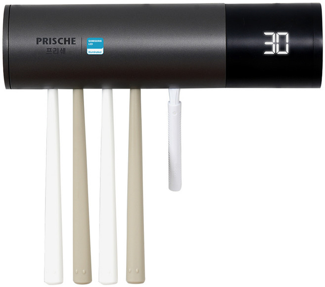 PRISCHE 加熱牙刷殺菌機, 黑色, PA-TS9500