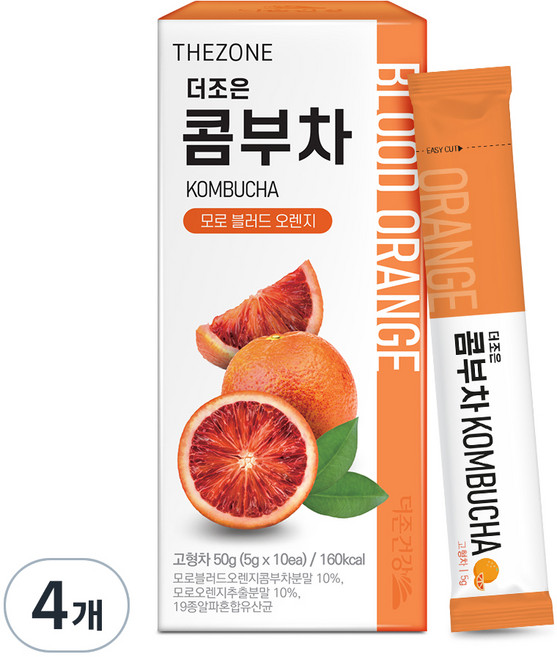 Better Health 康普茶沖泡飲 摩洛血橙口味, 10條, 4盒, 5g