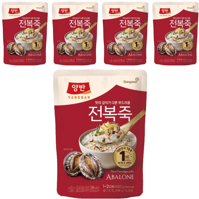 Dongwon 東遠 Yangban 兩班 鮑魚粥, 420g, 5包