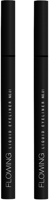 Solone 台灣公司貨 持久流暢眼線液筆EX 0.55ml, 01 迷霧黑, 2支