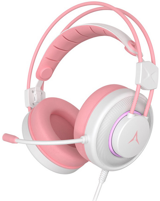 앱코 가상 7.1 진동 게이밍 헤드셋, 핑크, N800