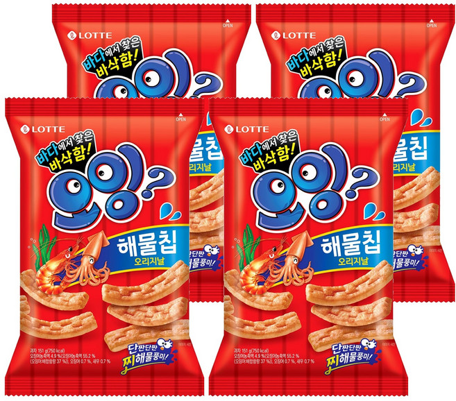 롯데웰푸드 오잉, 151g, 4개