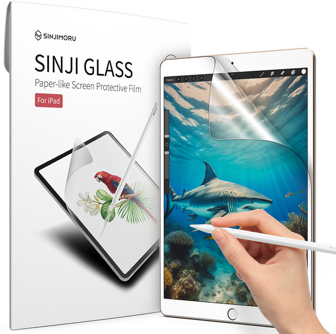 신지모루 종이질감 태블릿 액정보호필름, 1개