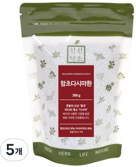 신선약초 함초다시마환, 5개, 300g