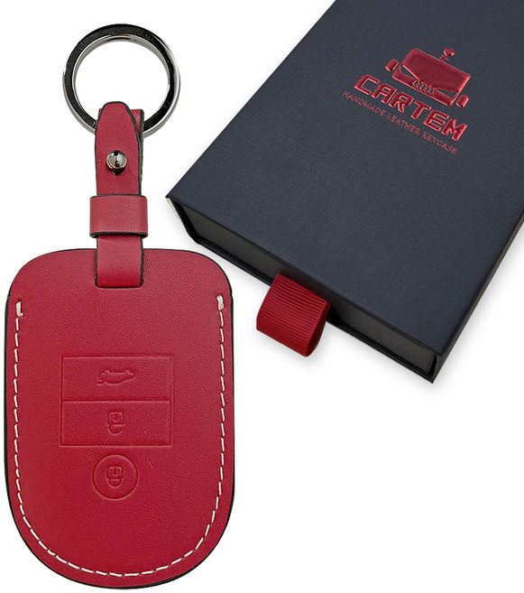 카템 장인 스마트키 케이스, 레드 와인, CT023(K02-2)