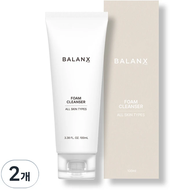 발란스 올스킨 저자극 클렌징폼, 100ml, 2개 - 쿠팡