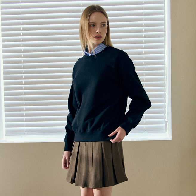 베이직하우스 여성용 특양면 맨투맨 긴팔 티셔츠 LZTS0211