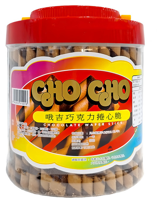 CHO CHO 巧克力捲心脆, 700g, 1罐