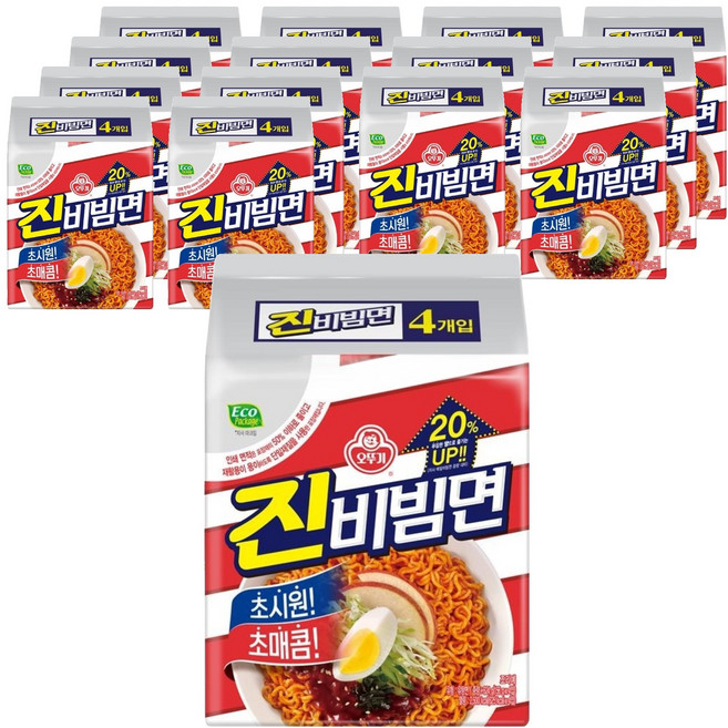 오뚜기 진비빔면 156g, 60개