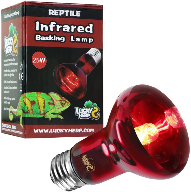 럭키허프 인프라레드 UVA 파충류 바스킹 스팟 램프 25W, 혼합색상, 1개
