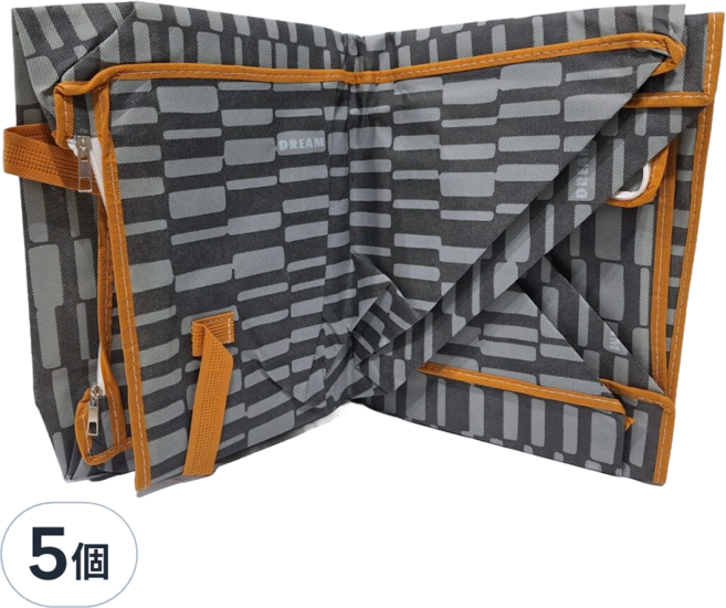 FANCY LIFE 大容量搬家袋 140L, 黑灰色, 5個