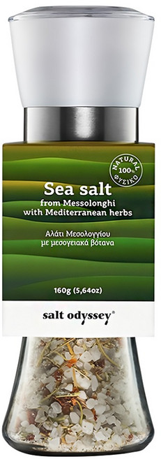 salt odyssey 奧德賽 地中海綜合香草海鹽研磨罐, 160g, 1罐