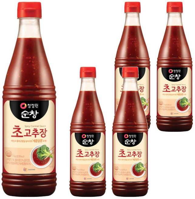 청정원순창 초고추장, 1kg, 5개