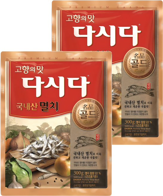 다시다 명품 골드 멸치, 300g, 2개