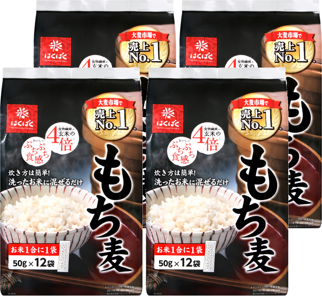 Hakubaku 黃金糯麥, 4袋, 600g