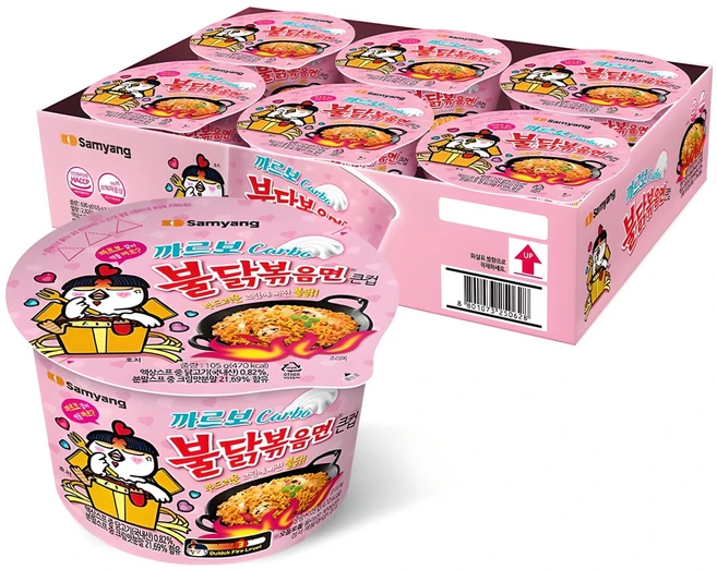 불닭볶음면 까르보 큰컵 105g, 6개 - 쿠팡