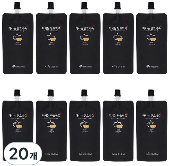 두손드림 아침 바로먹는 한끼 단호박죽, 130g, 20개