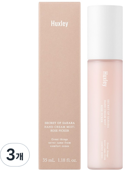 헉슬리 핸드 크림 미스트 로즈 피커, 35ml, 3개