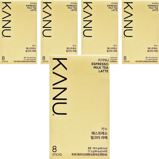 KANU 紅茶拿鐵咖啡, 17.3g, 8條, 5盒
