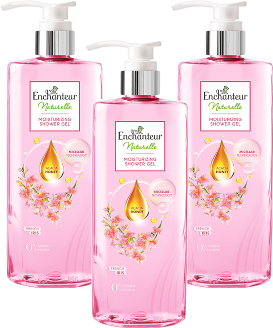 Enchanteur 艾詩 無添加沐浴露 鳶尾花粉, 510g, 3個
