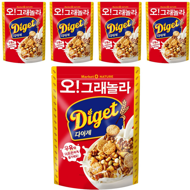 Market O Nature Oh Granola Digeste 穀物麥片, 300g, 5個