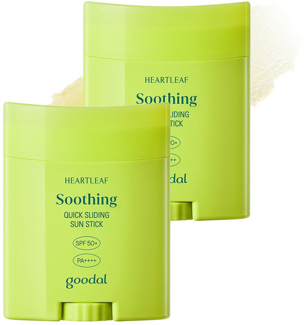 구달 어성초 진정 퀵 슬라이딩 선스틱 SPF 50+ PA++++, 2개, 22g