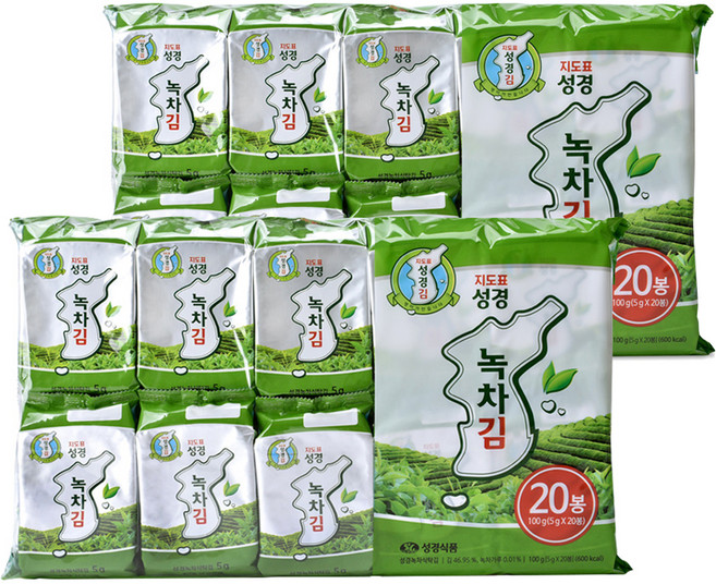 지도표성경 녹차식탁김, 5g, 40개