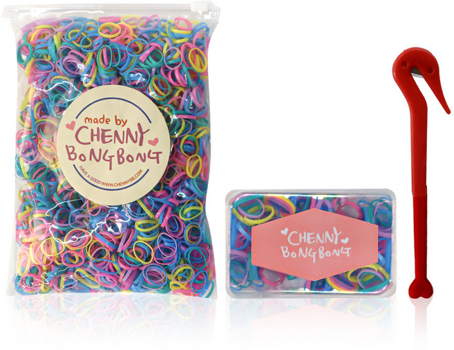 채니봉봉 유아용 대용량 머리끈 100g + 휴대용 케이스 + 고무줄 커터 세트