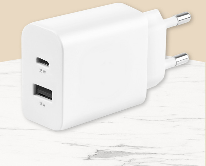 모잇 25W PD 3.0 PPS GaN 2 2포트 초고속충전기, 화이트, 1개