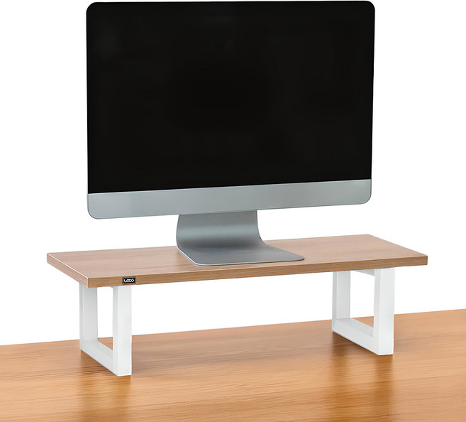 레토 높이 15cm 우드 메탈 모니터 받침대 LMS-PB10, 우드그레인, 1개