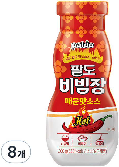 팔도 비빔장 매운맛 소스, 200g, 8개