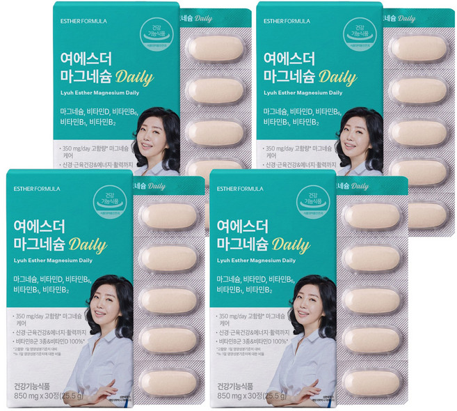 에스더포뮬러 여에스더 마그네슘 Daily 25.5g, 30정, 4개