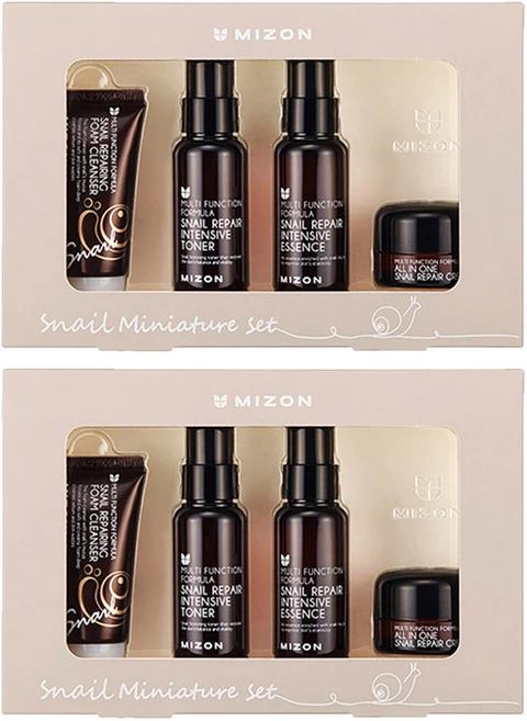 미즈온 스네일 리페어 라인 미니어쳐 여행용 4종 세트, 2세트 - 쿠팡