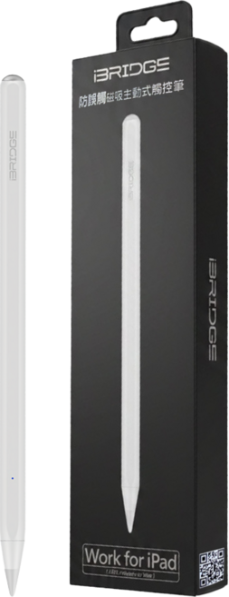 iBRIDGE 防誤觸磁吸主動式觸控筆 IBP002, 陶瓷白, 1支