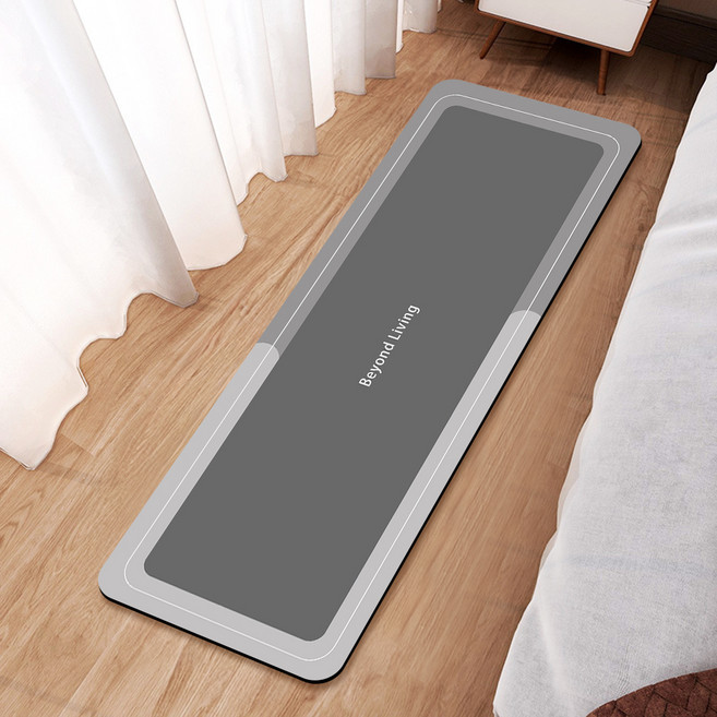 비욘드리빙 심플리홈 빨아쓰는 규조토 발매트, 스퀘어 그레이1라인