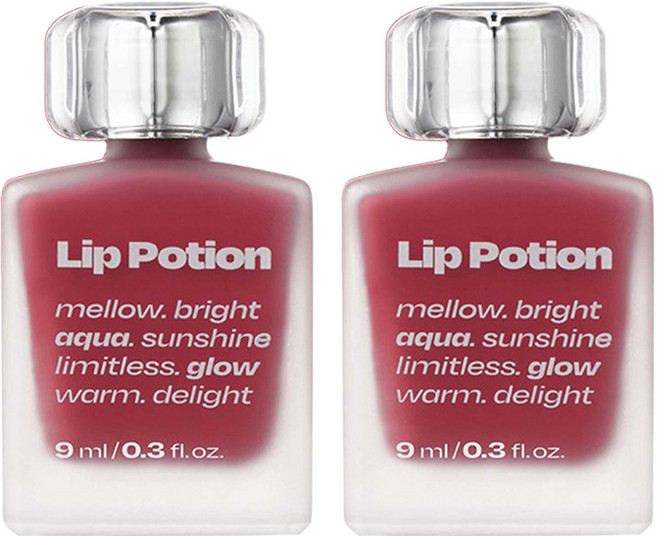 얼터너티브스테레오 립 포션 아쿠아 글로우 립틴트, 6 그레이프 셔벗, 2개