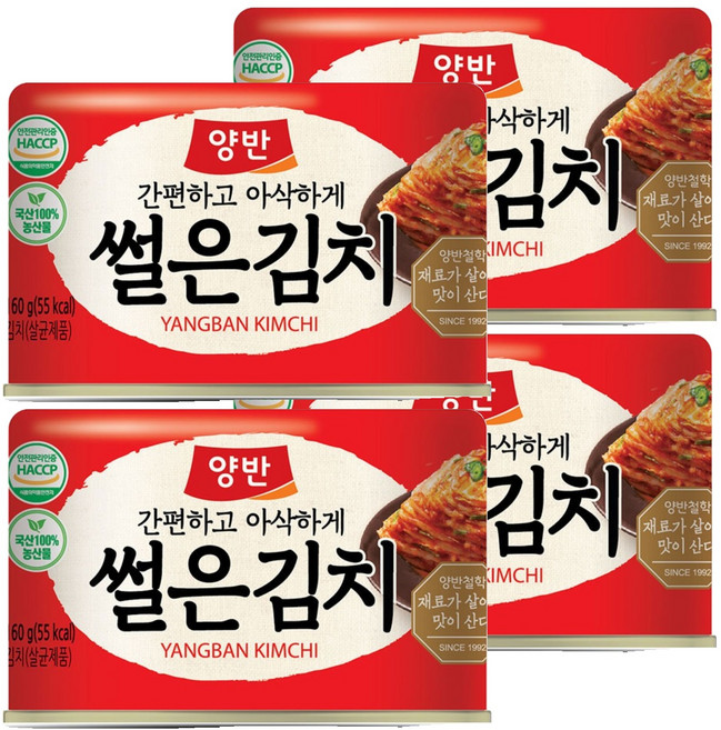 Dongwon 東遠 Yangban 兩班 泡菜罐頭, 160g, 4罐