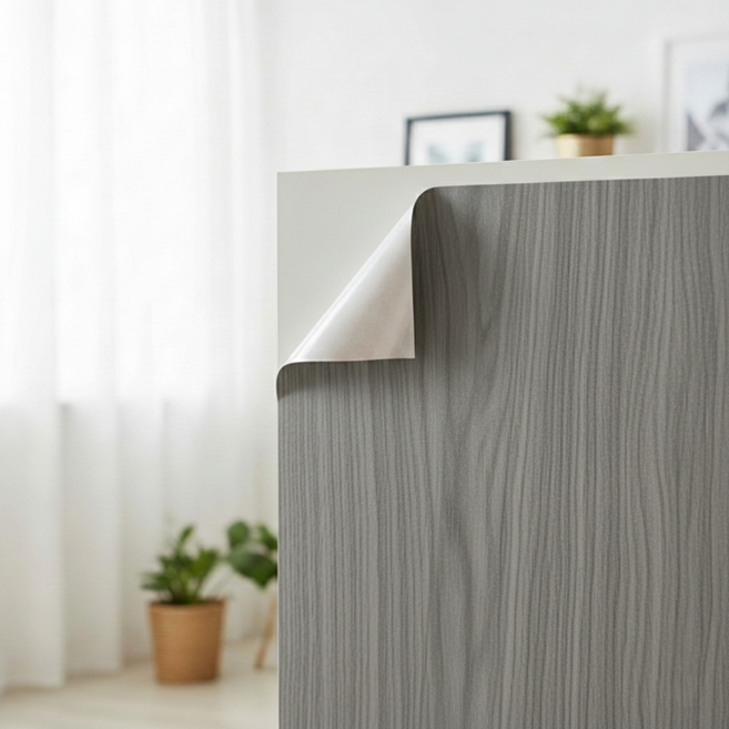 Allprism 黏貼式木紋貼紙, 深灰色