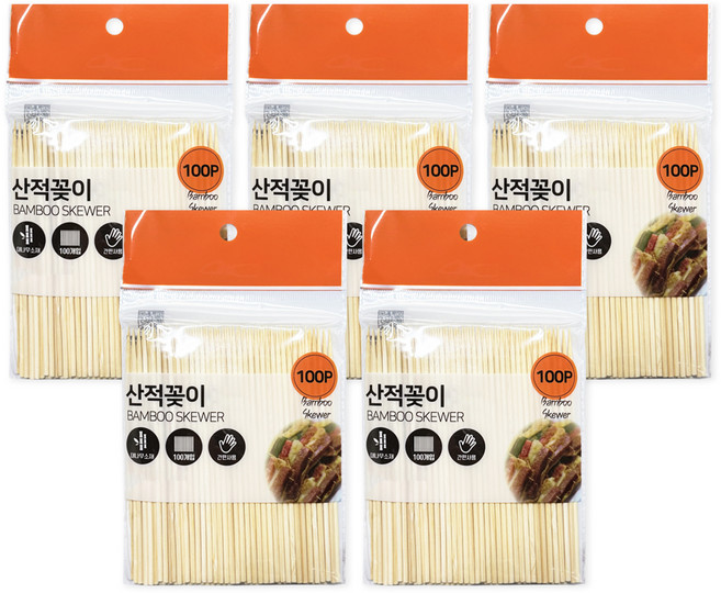 영수산업카멜 대나무 산적꼬지, 5개, 100개입