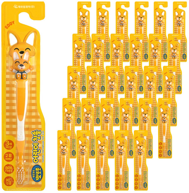 뽀로로 뽀로로와 친구들 유아 칫솔, 에디, 1개입, 30개