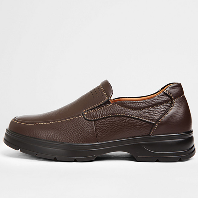 VONIN COLLECTION 男士牛皮鞋頭縫線側邊鬆緊帶套入式休閒鞋