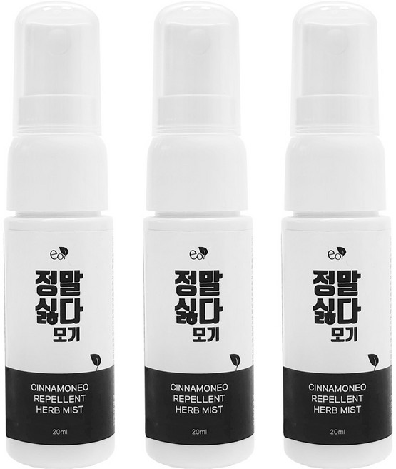 시나몬이오 정말싫다 모기 스프레이, 20ml, 3개