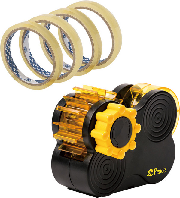 피스코리아 평화 커터기 3호 + 리필테이프 4개, 혼합 색상, 1세트