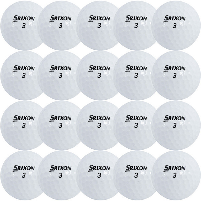 Srixon 混合高爾夫回收球 42.67mm, 1組, 20入, 白色(隨機出貨)