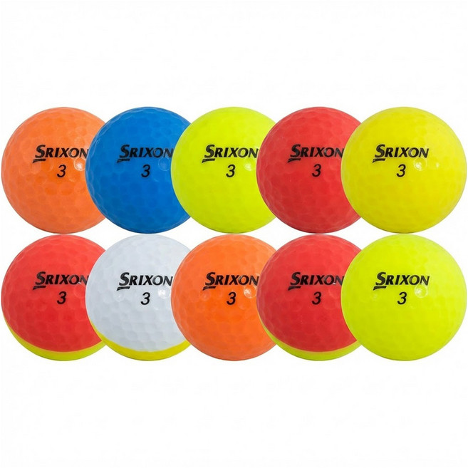 스릭슨 디바이드 반반 골프공 로스트볼 특A+ 10p 세트, 혼합색상, 1세트