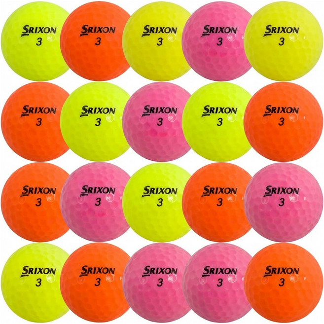 Srixon 高爾夫二手球 特A+級 隨機出貨, 混合顏色, 20個, 1入