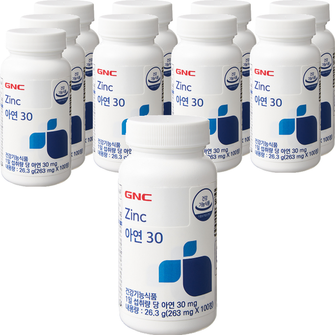 GNC 아연30, 100정, 10개