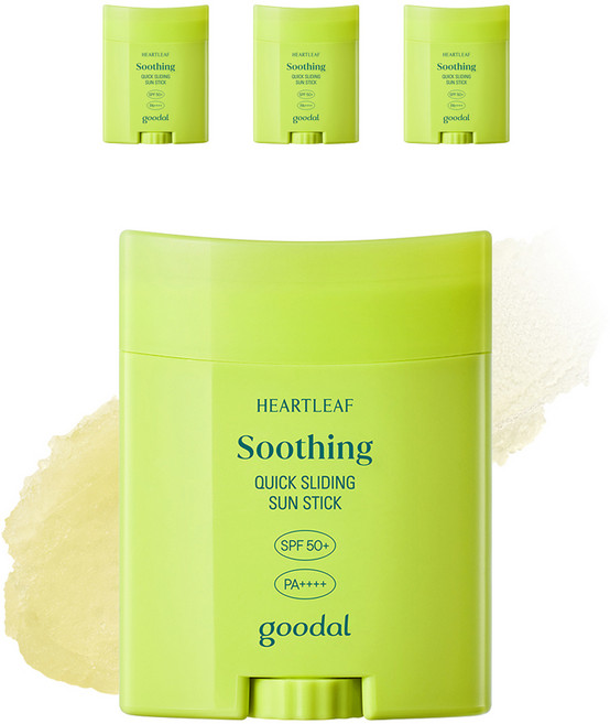 goodal 魚腥草鎮靜速滑防曬棒 SPF 50+ PA++++, 4個, 22g