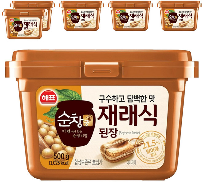 순창궁 재래식 된장, 500g, 6개