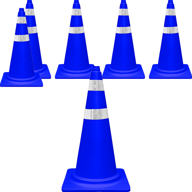 동광세이프티 칼라콘, 6개, 파란색